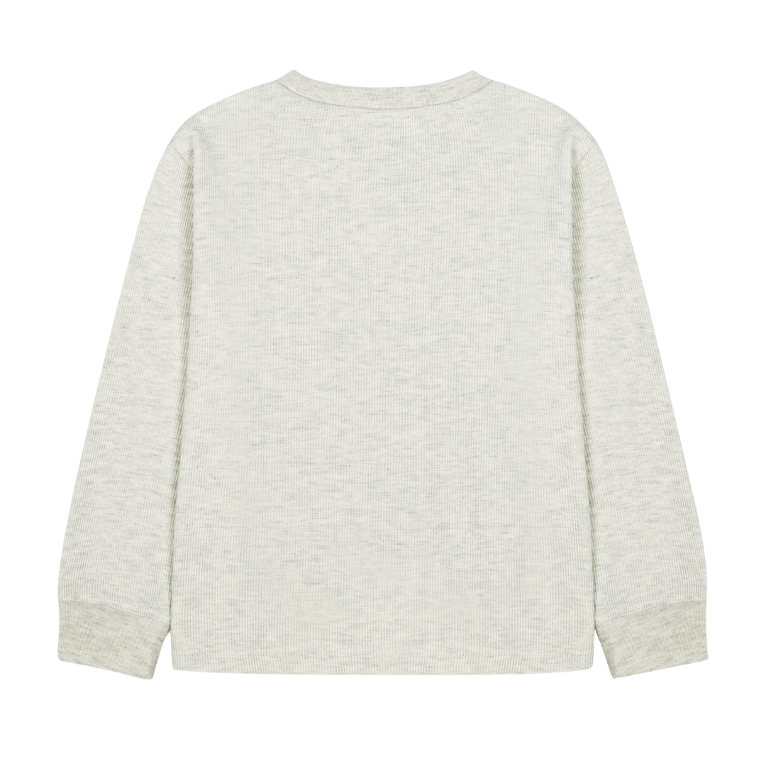 Cat Waffle Long Sleeves Tee by Jelly Mallow - Petite Belle