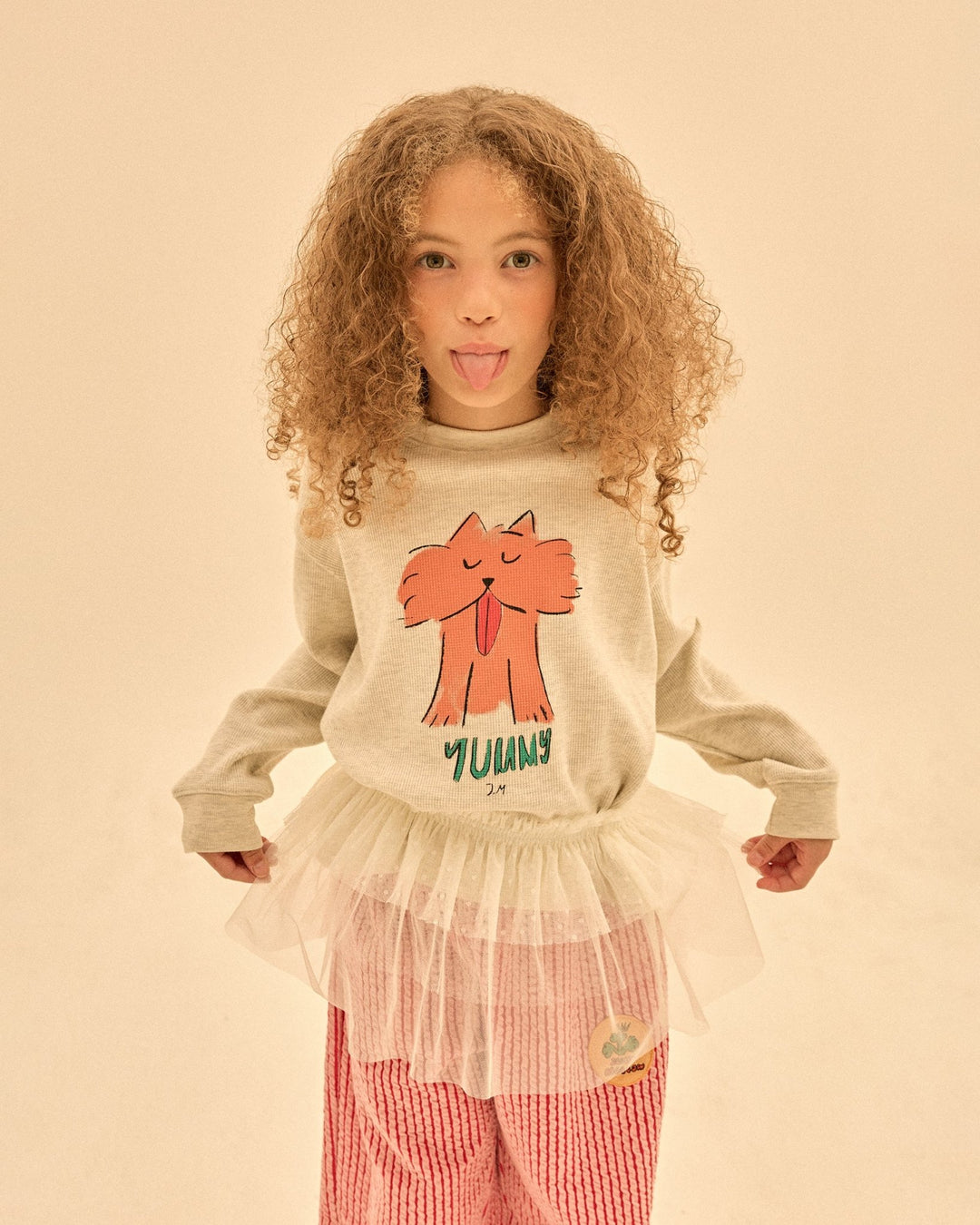 Cat Waffle Long Sleeves Tee by Jelly Mallow - Petite Belle