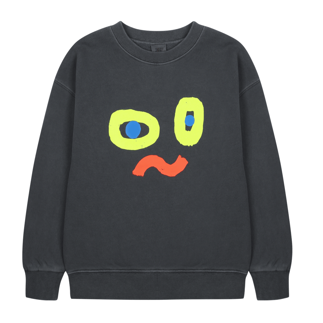 Catchy Face Pigment Sweatshirt by Jelly Mallow - Petite Belle