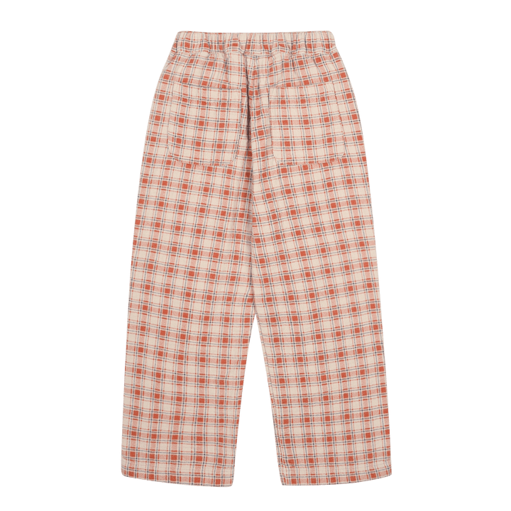 Checked Knee Patch Woven Pants in Brown by Jelly Mallow - Petite Belle