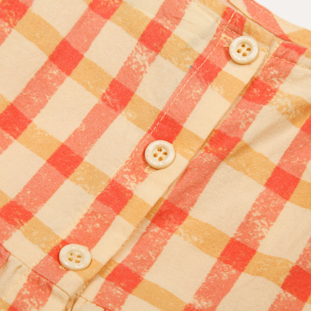 Checked Ribbon Sleeveless Blouse by Jelly Mallow - Petite Belle