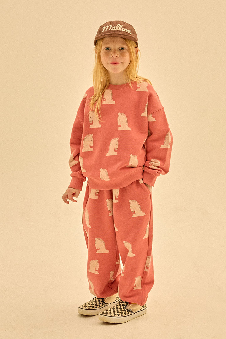 Chess Horse Pattern Sweatshirt by Jelly Mallow - Petite Belle