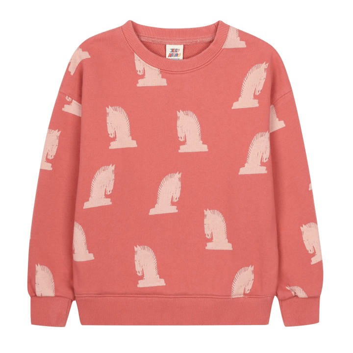 Chess Horse Pattern Sweatshirt by Jelly Mallow - Petite Belle