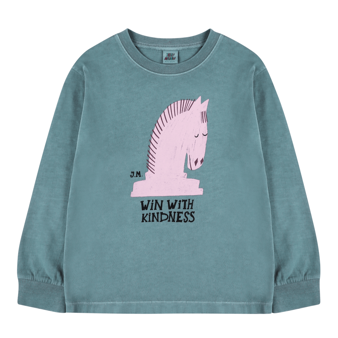 Chess Horse Pigment Long Sleeves Tee by Jelly Mallow - Petite Belle