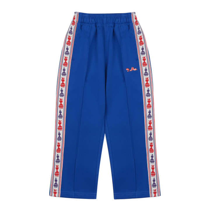 Chess Track Pants in Blue by Jelly Mallow - Petite Belle