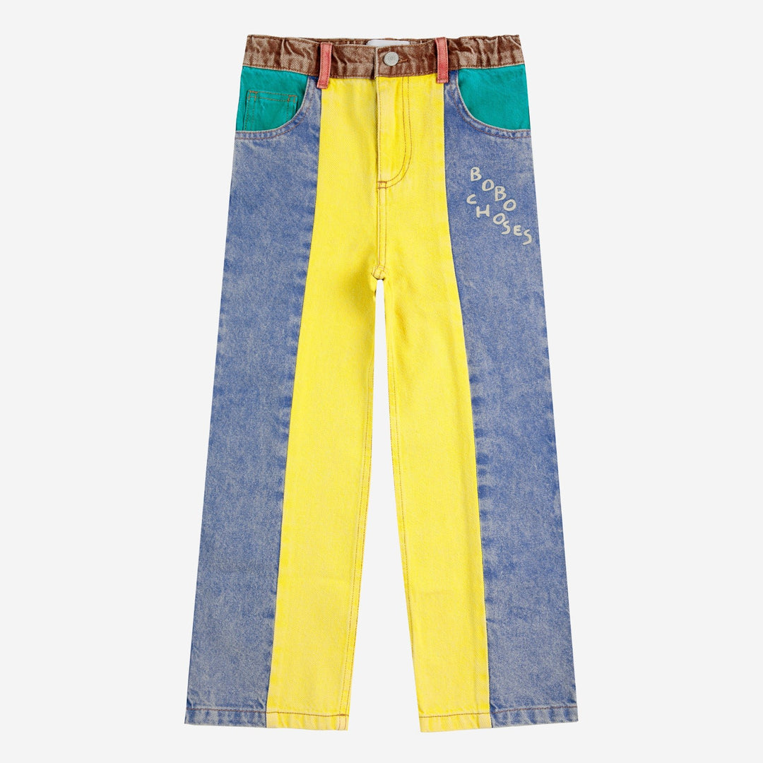 Colour Block Denim Pants by Bobo Choses - Petite Belle