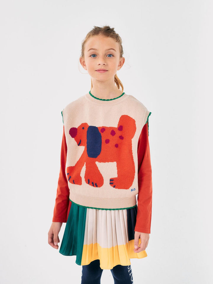 Colour Block Pleated Woven Skirt by Bobo Choses - Petite Belle