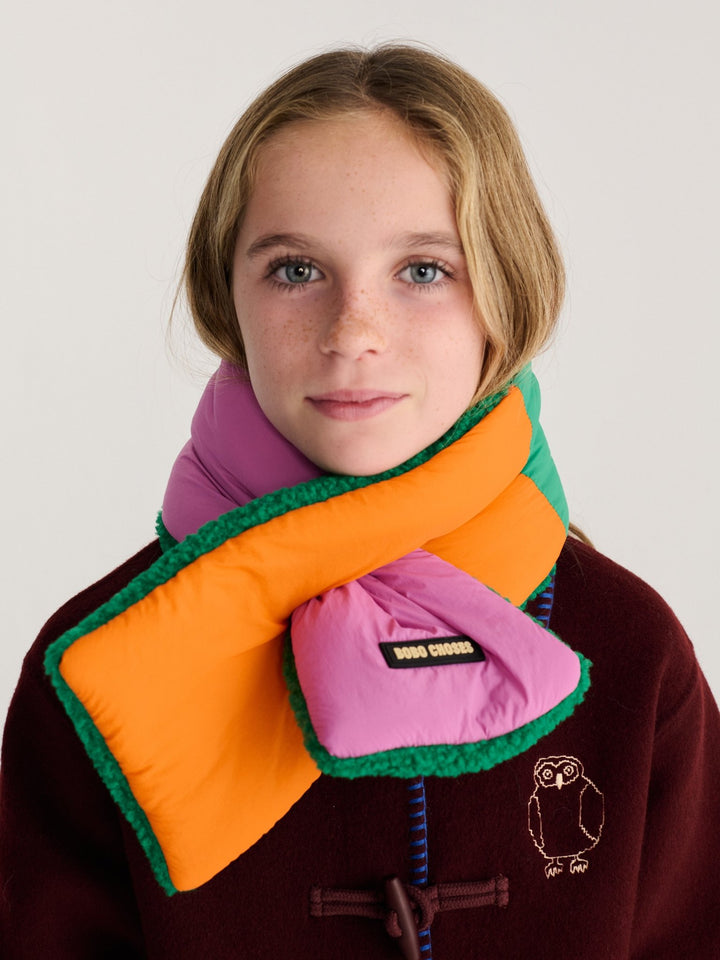 Colour Block Sheepskin Neck Warmer by Bobo Choses - Petite Belle