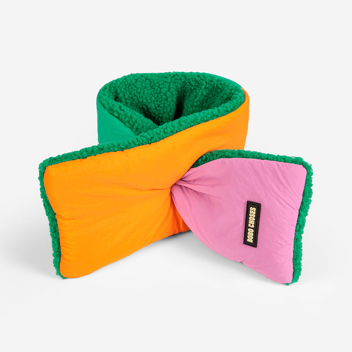 Colour Block Sheepskin Neck Warmer by Bobo Choses - Petite Belle