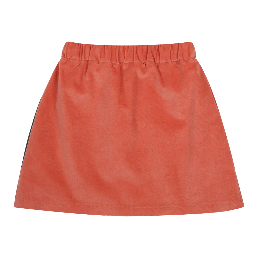 Colour Block Soft Velvet Skirt by Jelly Mallow - Petite Belle