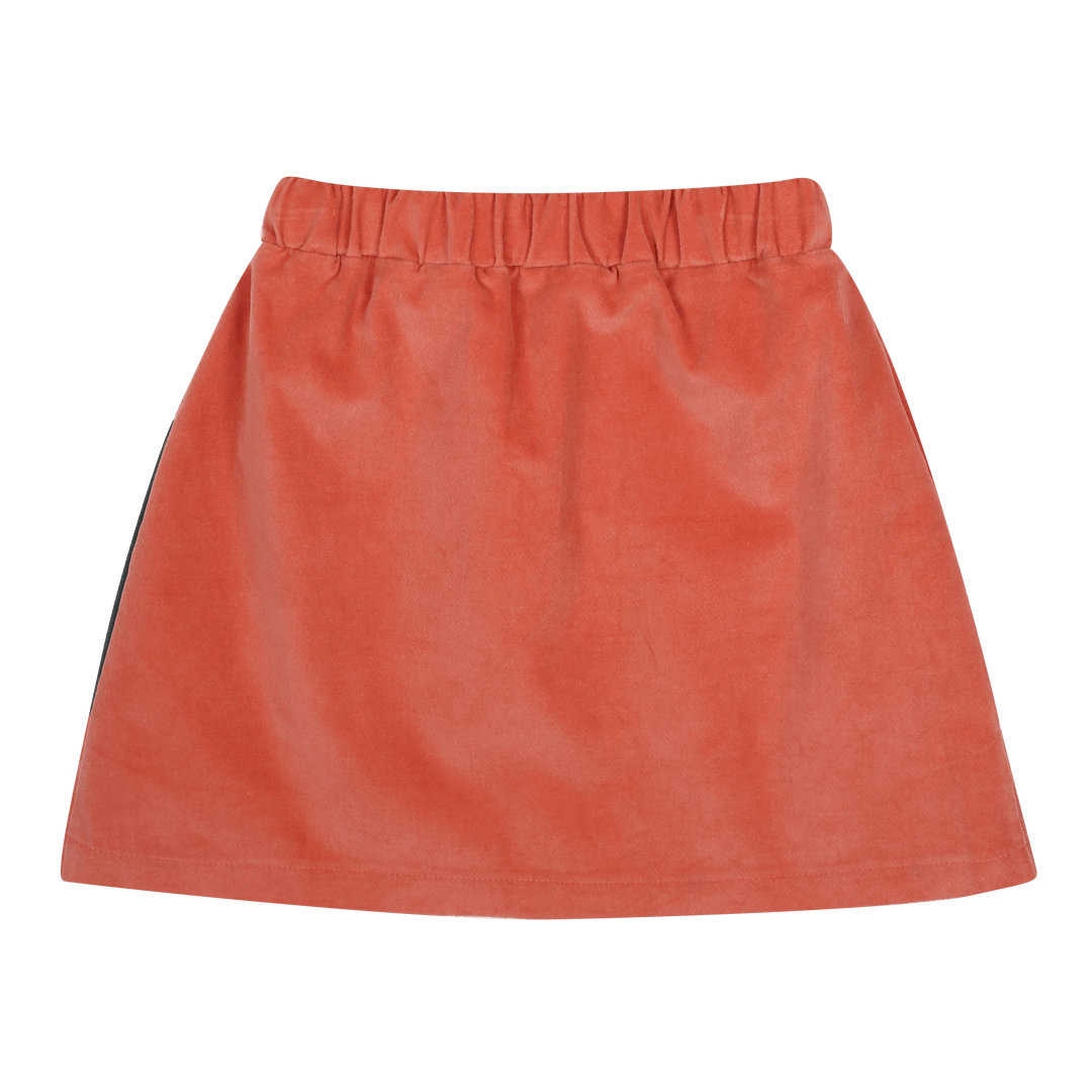 Colour Block Soft Velvet Skirt by Jelly Mallow - Petite Belle