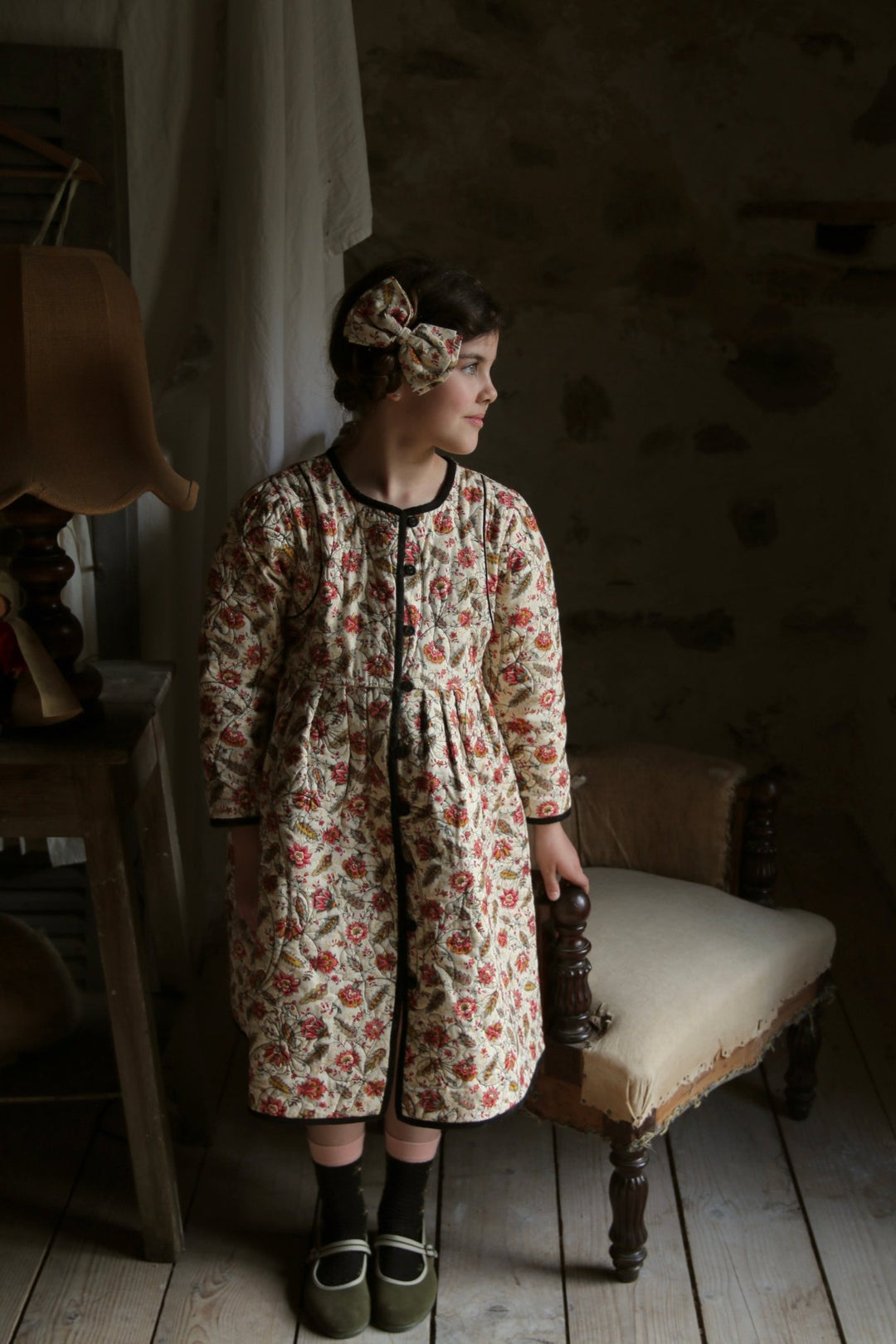 Dress Coat in Aline Print by Bonjour - Petite Belle