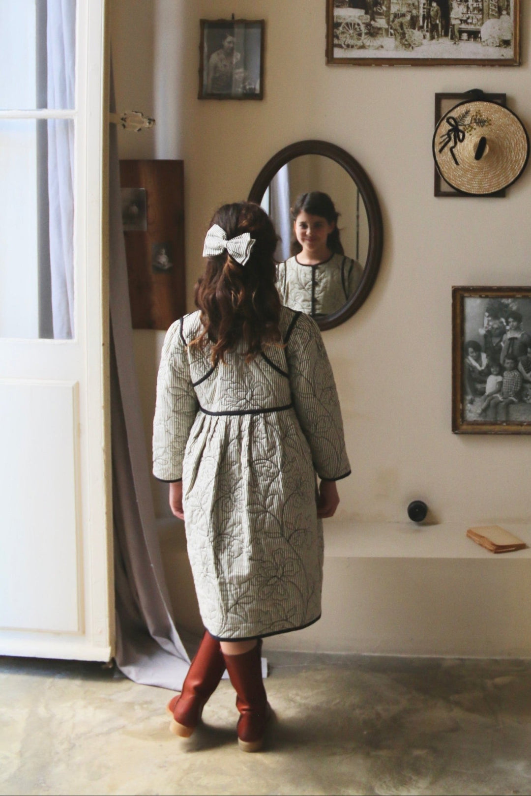 Dress Coat in Khaki by Bonjour - Petite Belle