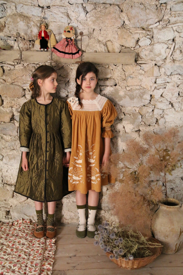 Dress Coat in Khaki by Bonjour - Petite Belle