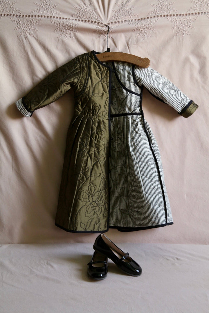 Dress Coat in Khaki by Bonjour - Petite Belle