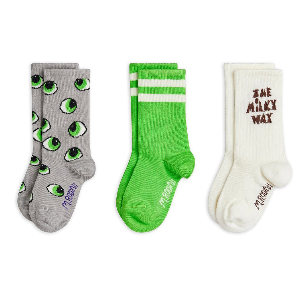 Eyes 3 - pack Socks by Mini Rodini - Petite Belle