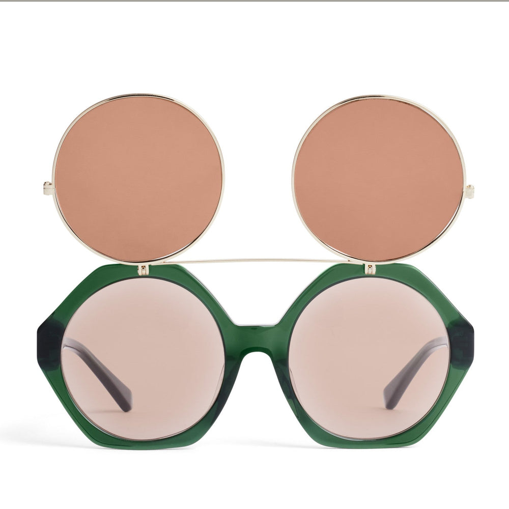 Flip Up Sunglasses in Green by Mini Rodini - Petite Belle
