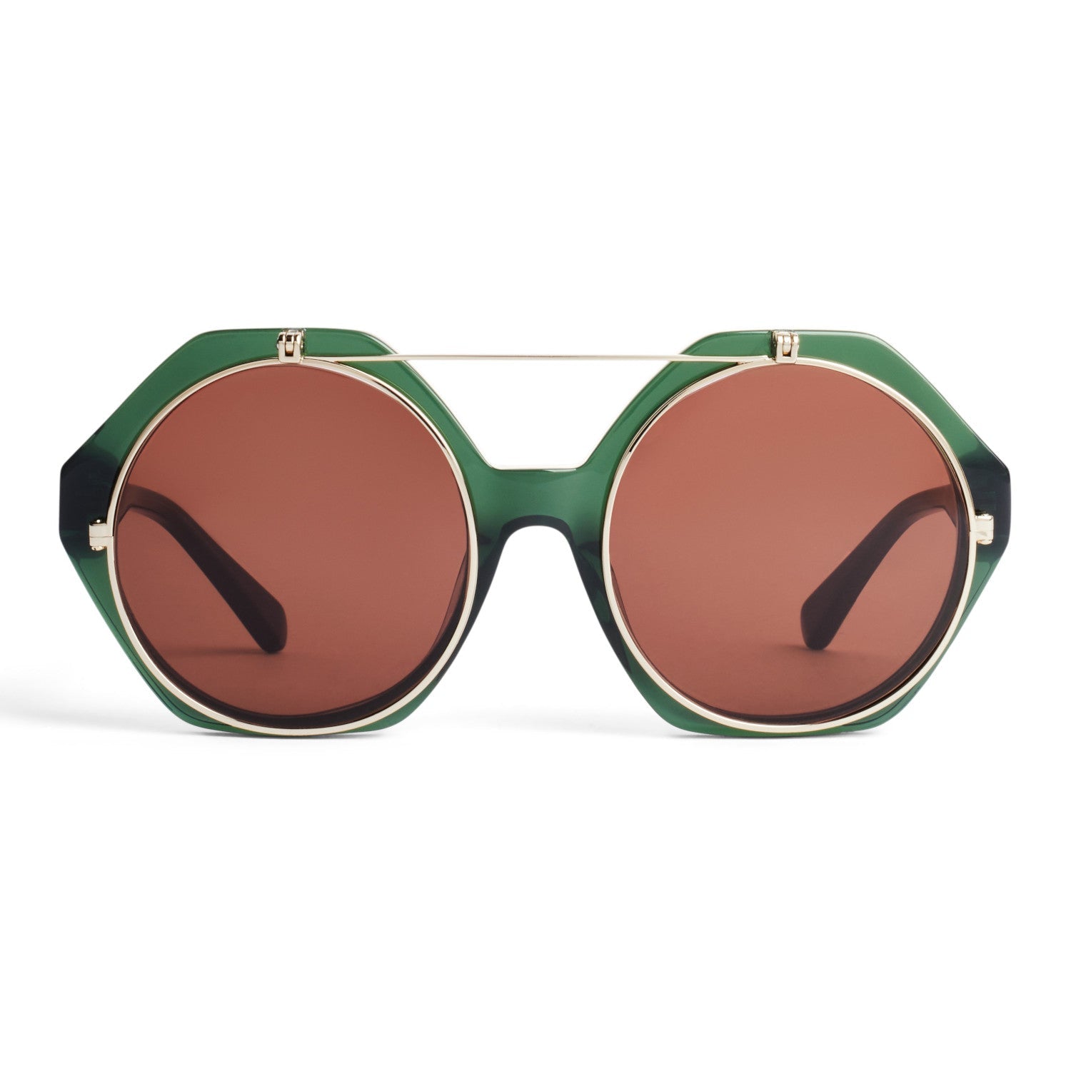 Flip Up Sunglasses in Green by Mini Rodini Petite Belle UK Stockist