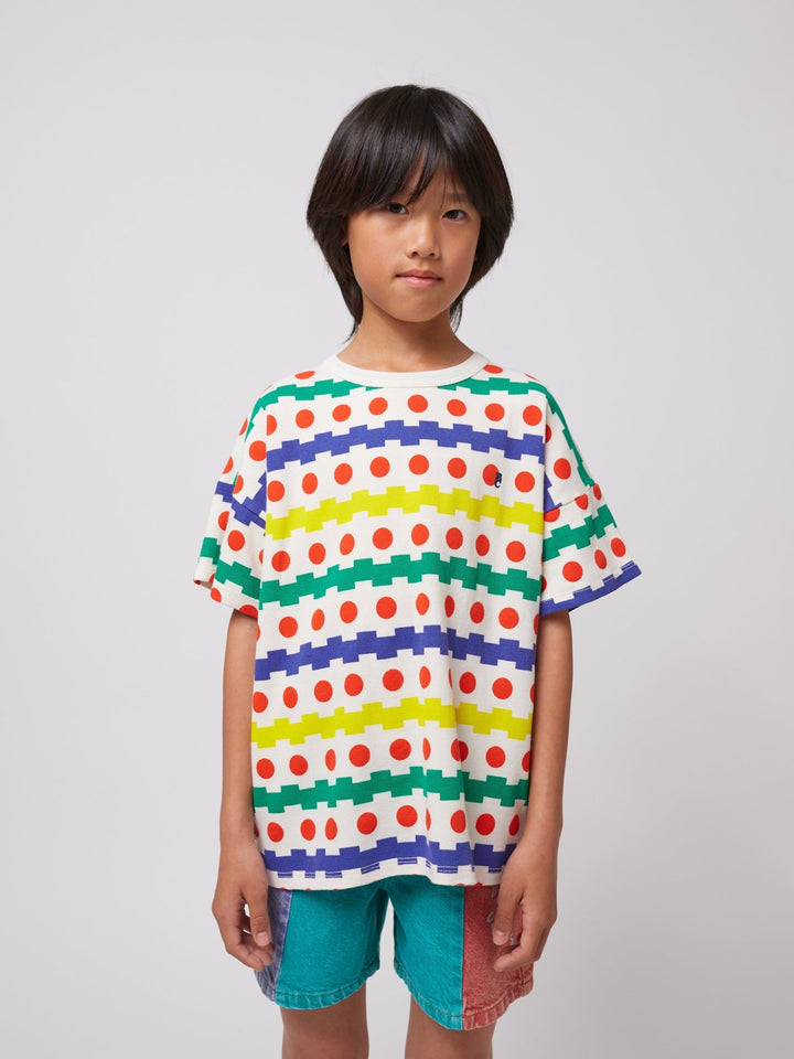 Geometric All Over Waffle Tee by Bobo Choses - Petite Belle