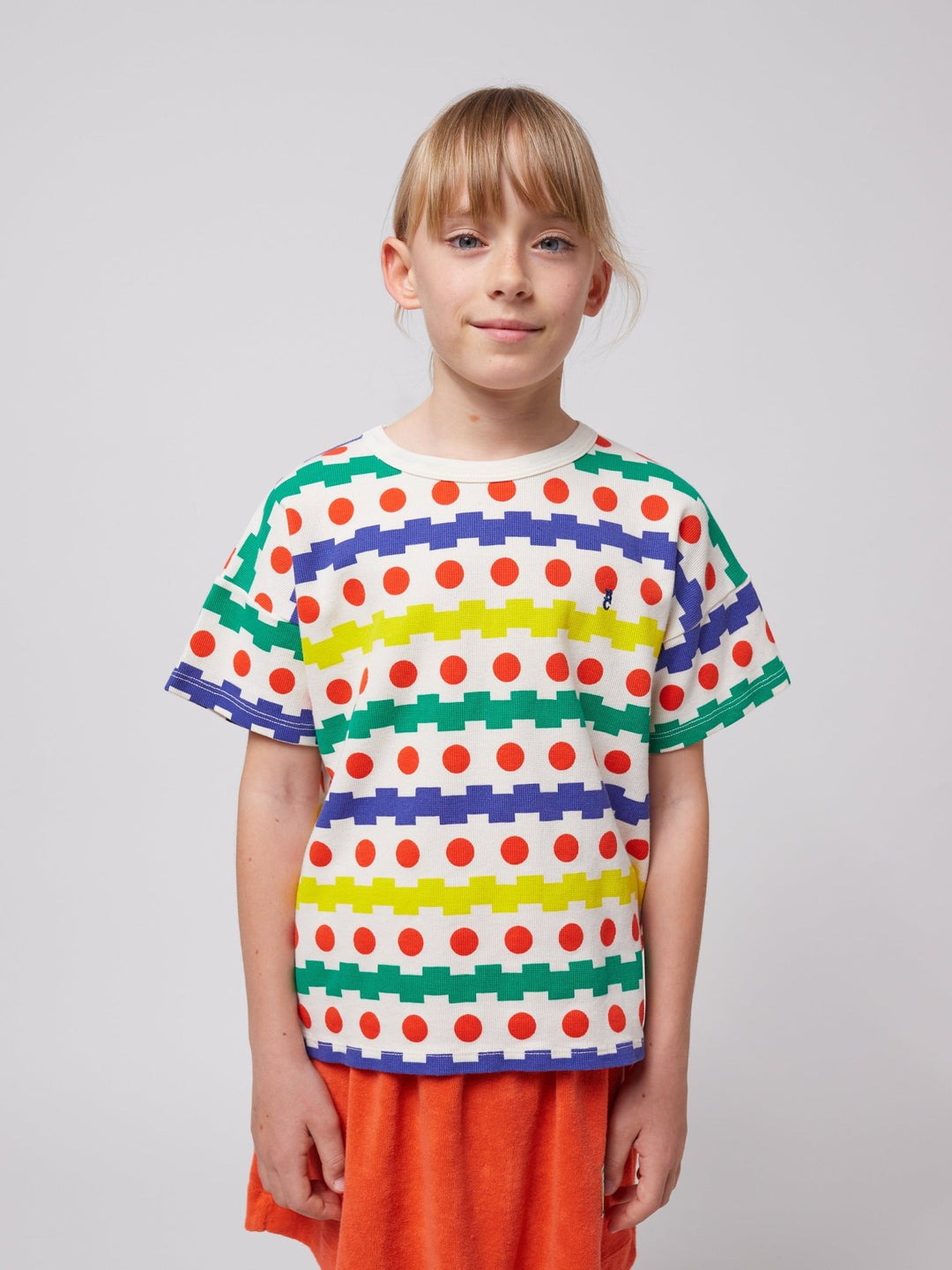 Geometric All Over Waffle Tee by Bobo Choses - Petite Belle