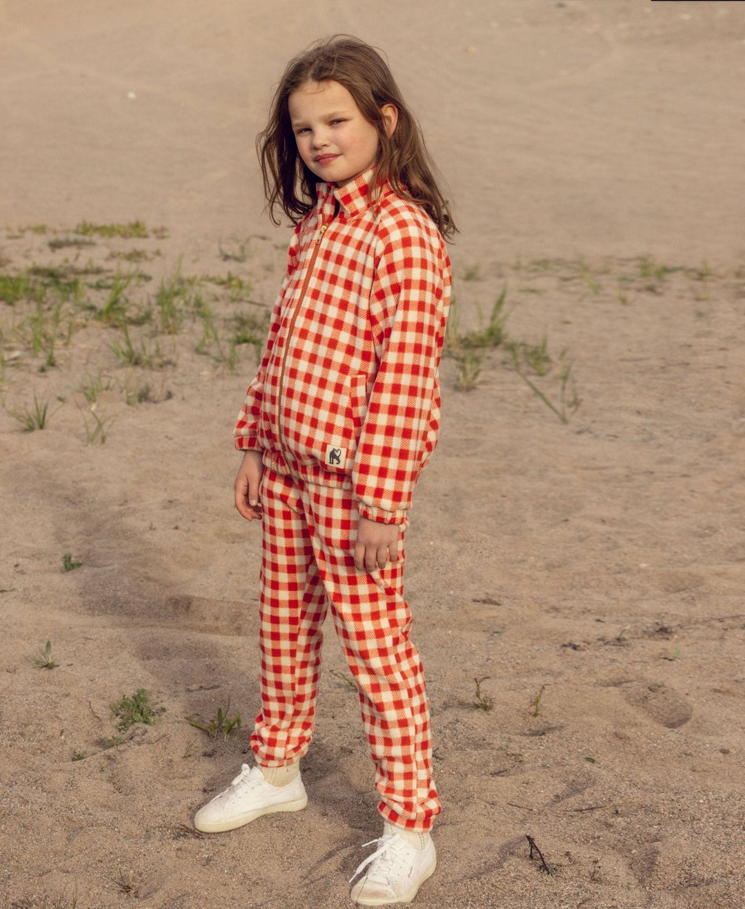 Gingham Fleece Jacket by Mini Rodini - Petite Belle