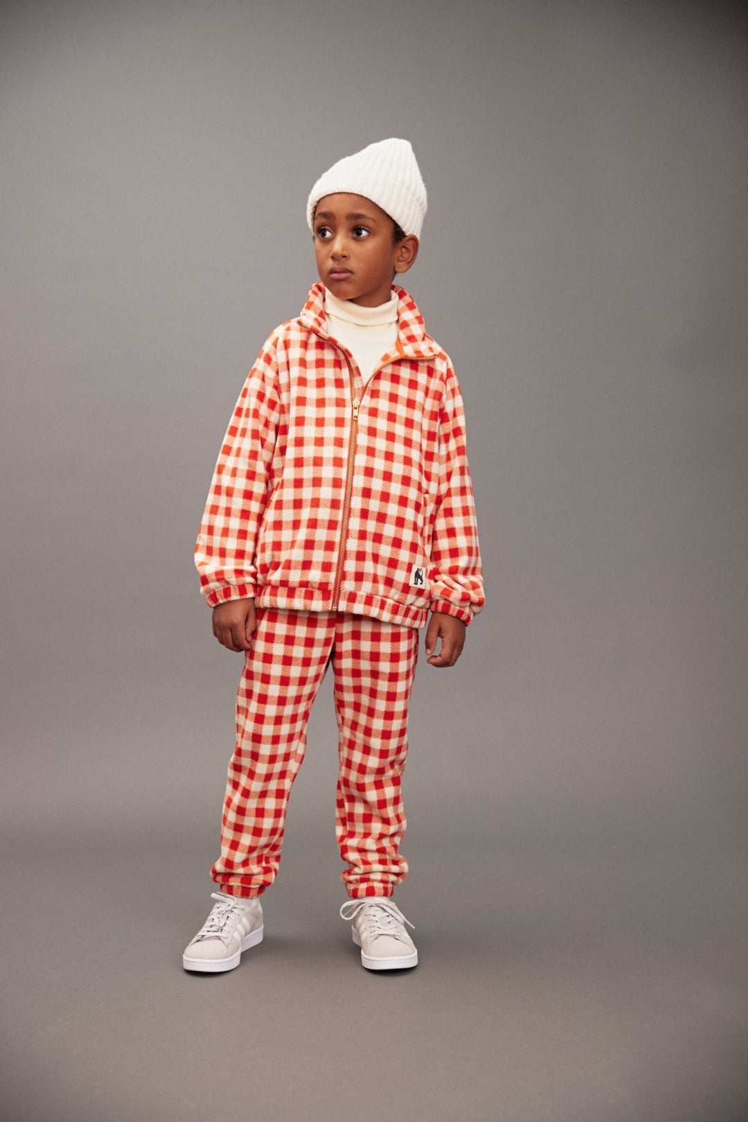 Gingham Fleece Trousers by Mini Rodini - Petite Belle