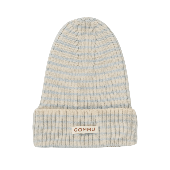 Gommu French Stripes Beanie (Blue Sky/Sand) - Petite Belle