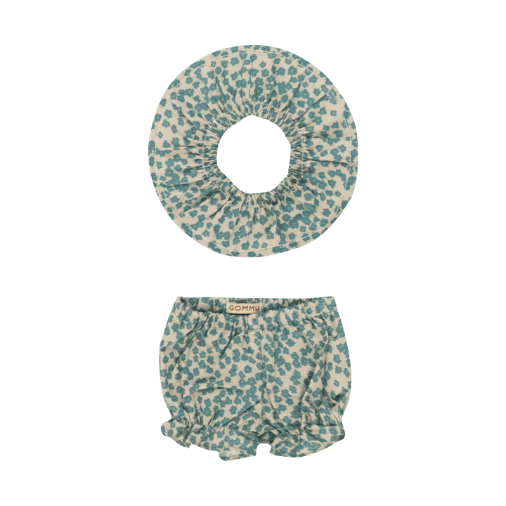 Gommu Green Flowers - Shorts & Collar - Petite Belle