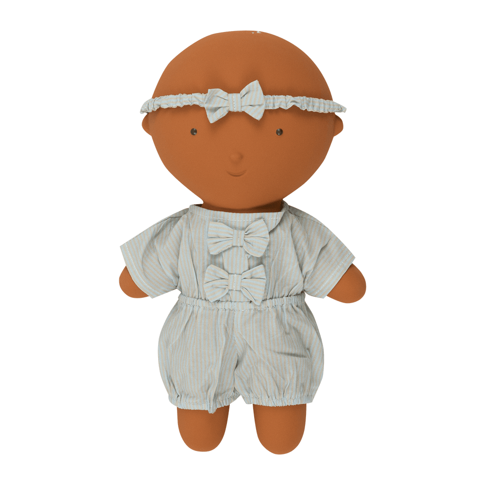 Gommu Stripes Onepiece & Bow Head Tie - Petite Belle