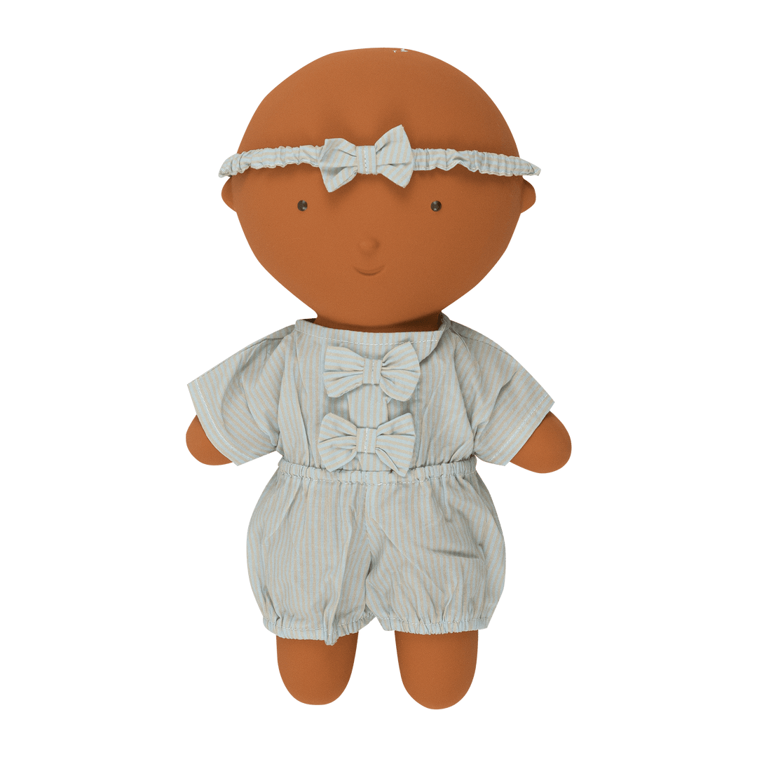 Gommu Stripes Onepiece & Bow Head Tie - Petite Belle