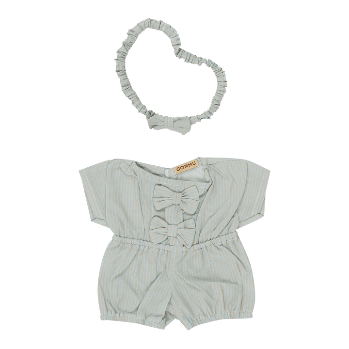 Gommu Stripes Onepiece & Bow Head Tie - Petite Belle