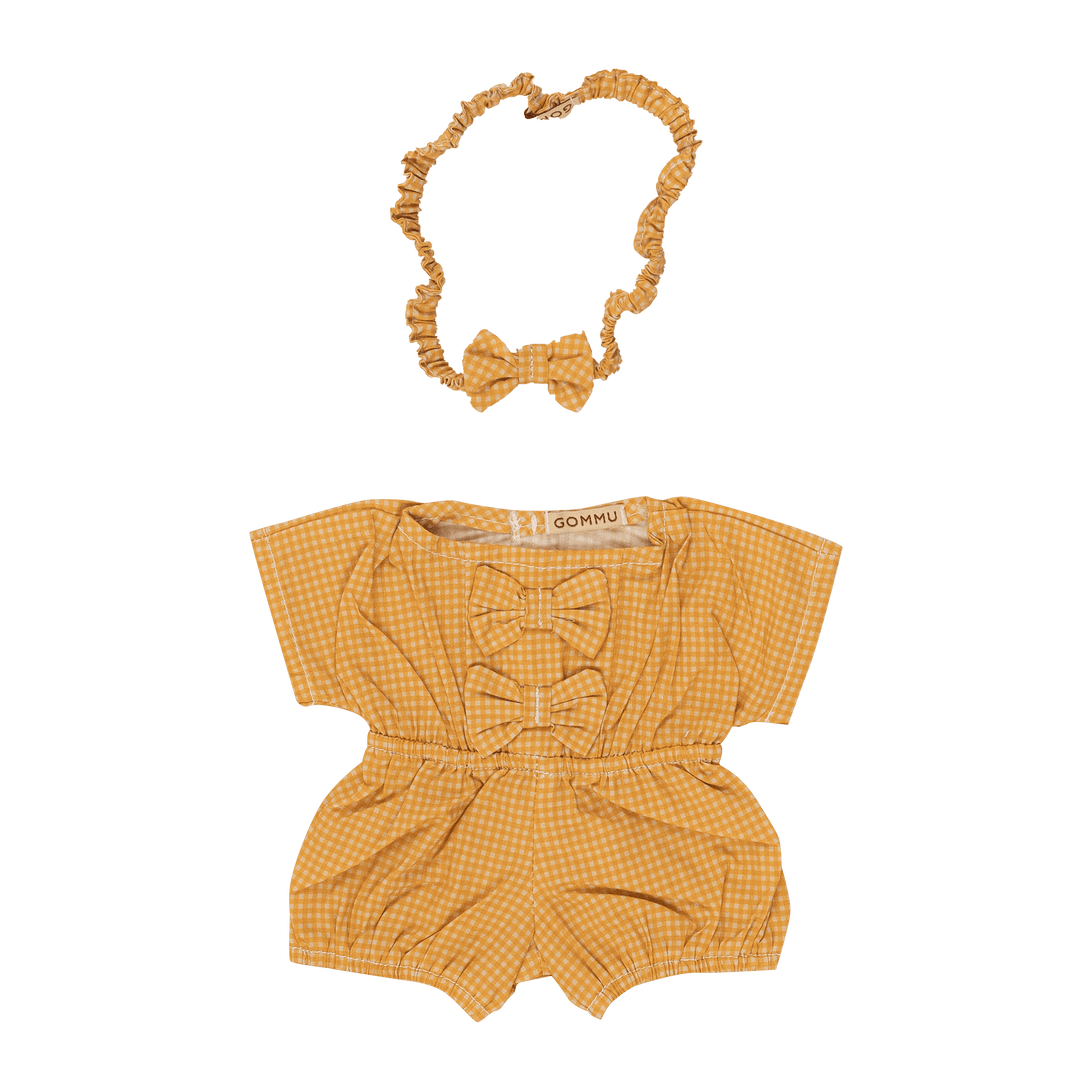 Gommu Vichy Onepiece & Bow Head Tie - Petite Belle