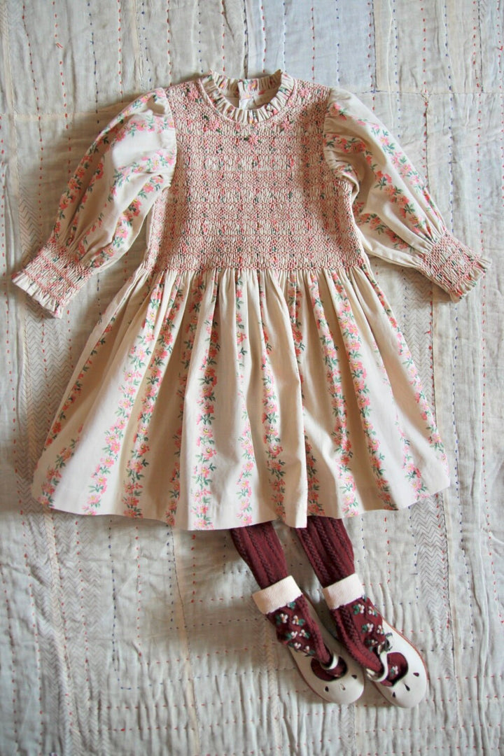 Handsmock Dress in Farandole Flowers by Bonjour - Petite Belle