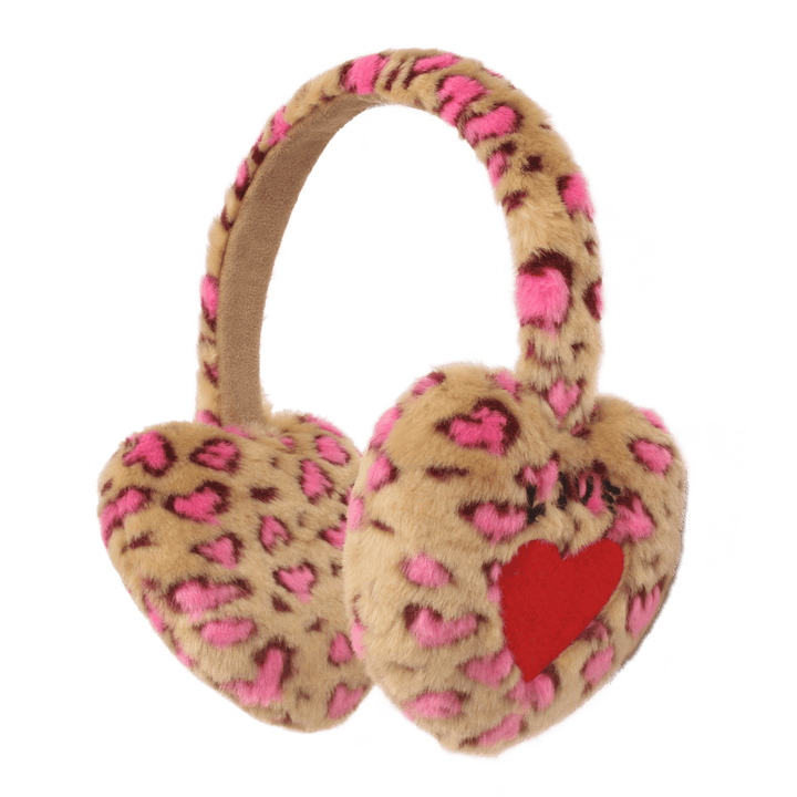 Heart Fur Leopard Earmuffs by Jelly Mallow - Petite Belle