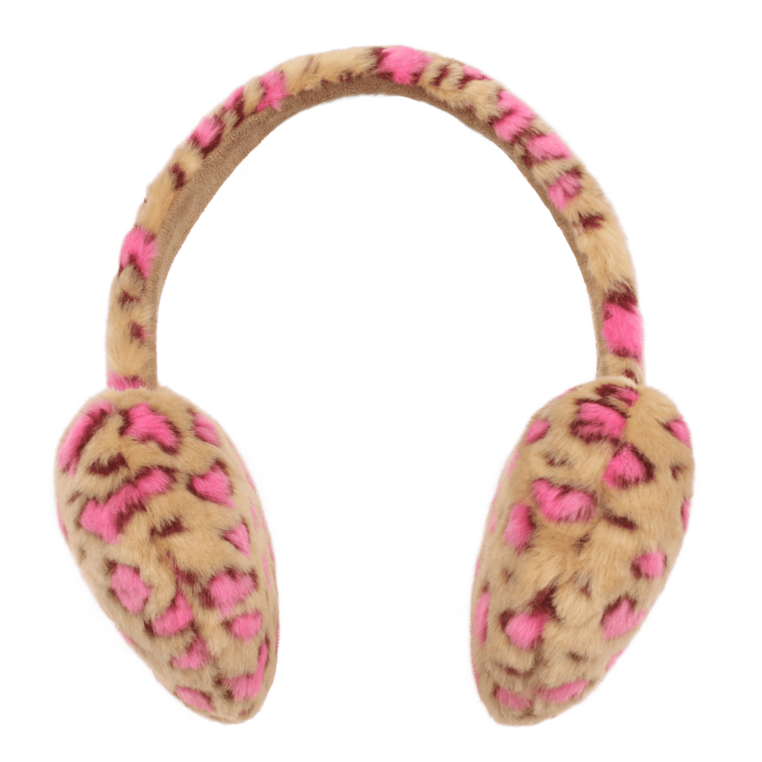 Heart Fur Leopard Earmuffs by Jelly Mallow - Petite Belle