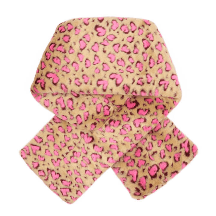 Heart Fur Leopard Scarf by Jelly Mallow - Petite Belle