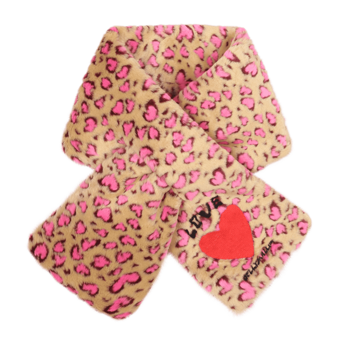 Heart Fur Leopard Scarf by Jelly Mallow - Petite Belle