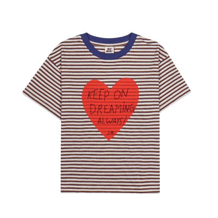 Heartchain Stripe Tee in Navy by Jelly Mallow - Petite Belle