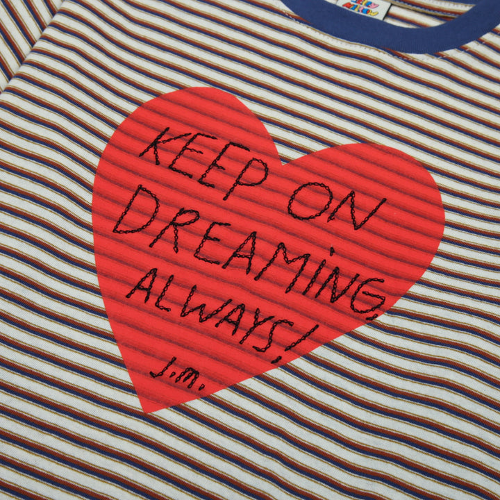 Heartchain Stripe Tee in Navy by Jelly Mallow - Petite Belle