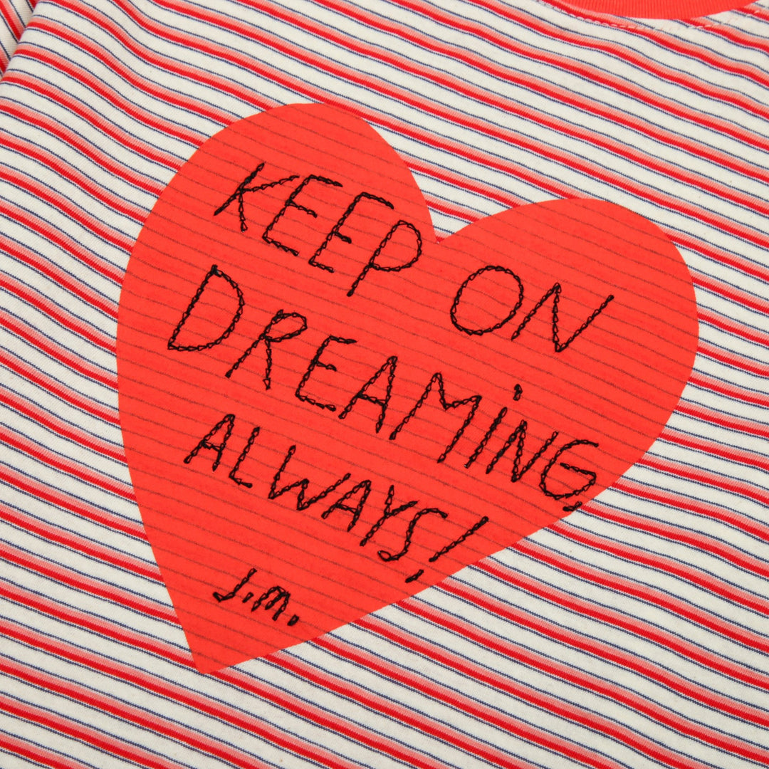 Heartchain Stripe Tee in Red by Jelly Mallow - Petite Belle