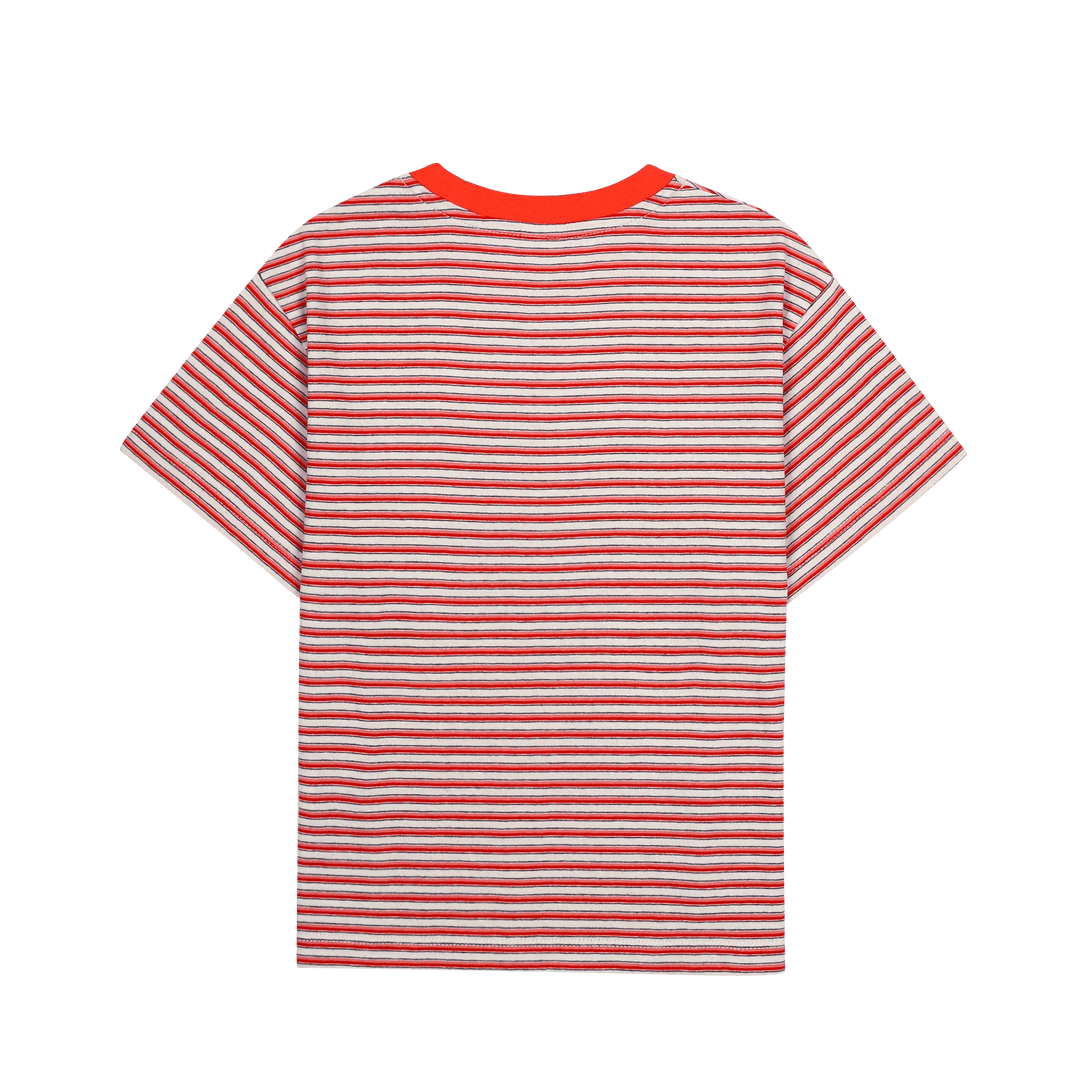 Heartchain Stripe Tee in Red by Jelly Mallow - Petite Belle