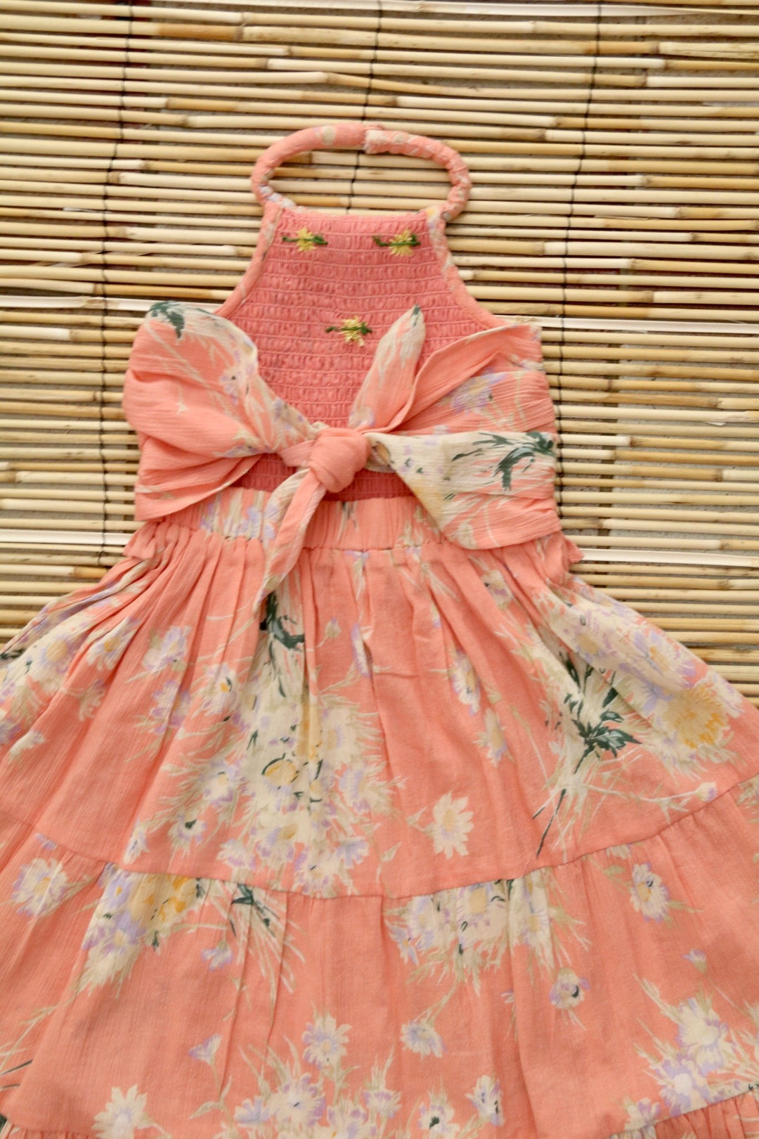 Holiday Dress & Chouchou in Marguerite Print by Bonjour - Petite Belle