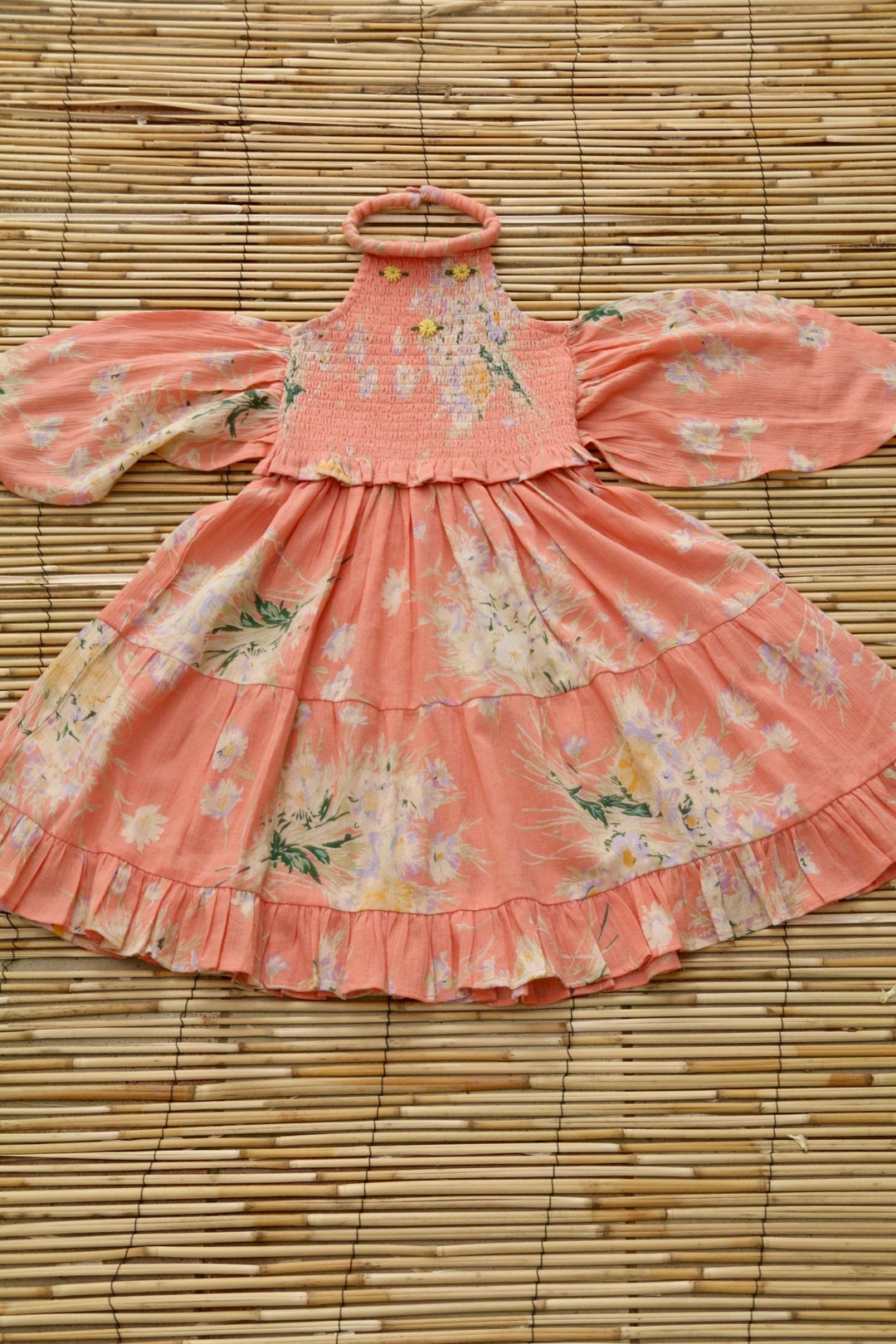 Holiday Dress & Chouchou in Marguerite Print by Bonjour - Petite Belle