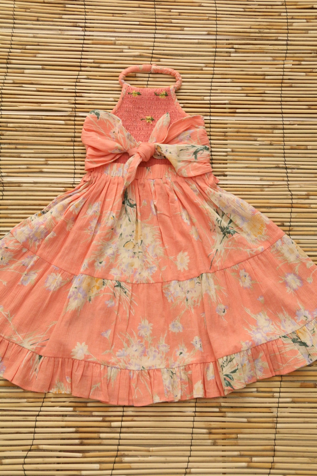 Holiday Dress & Chouchou in Marguerite Print by Bonjour - Petite Belle