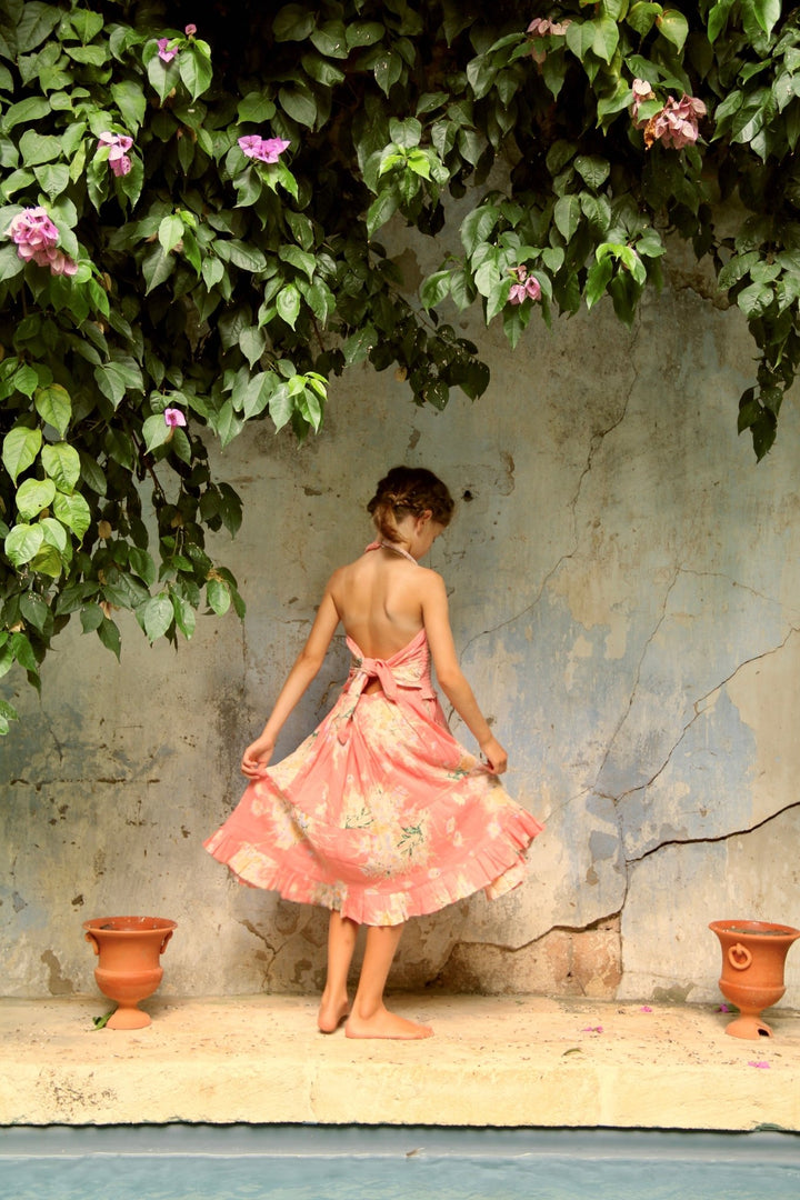 Holiday Dress & Chouchou in Marguerite Print by Bonjour - Petite Belle