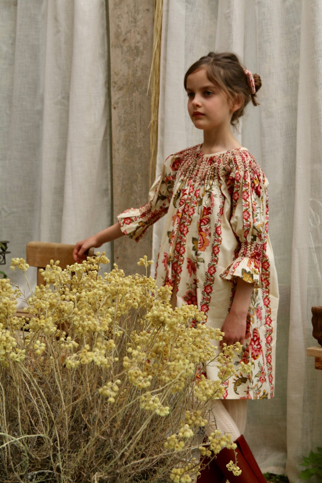 Jacqueline Border Print Dress by Bonjour - Petite Belle