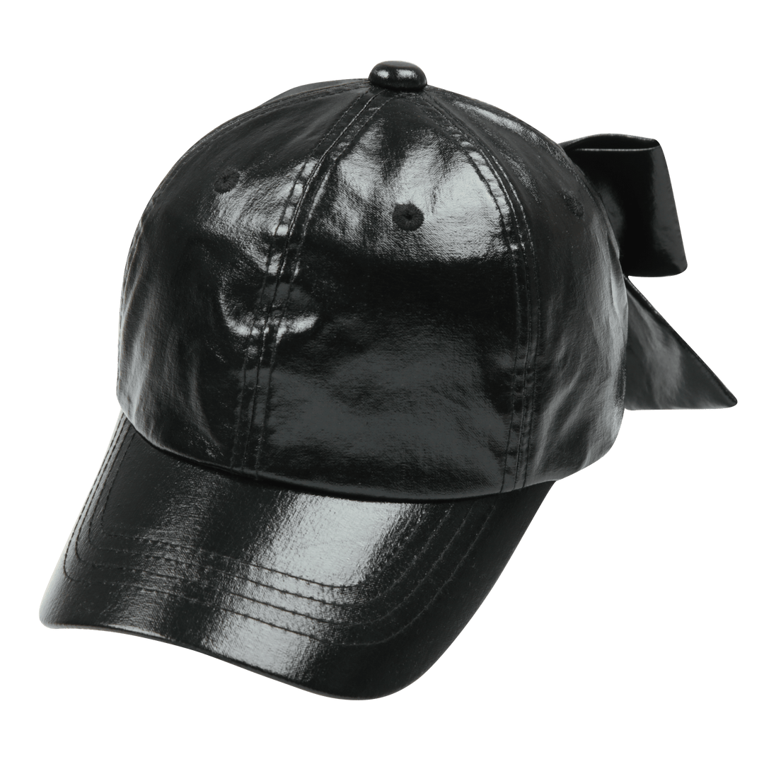 JM Gleaming Ribbon Ballcap in Black by Jelly Mallow - Petite Belle