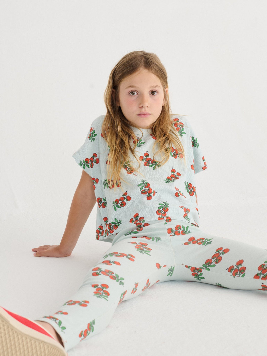 Juicy Tomatoes All Over Cropped T-shirt by Bobo Choses - Petite Belle