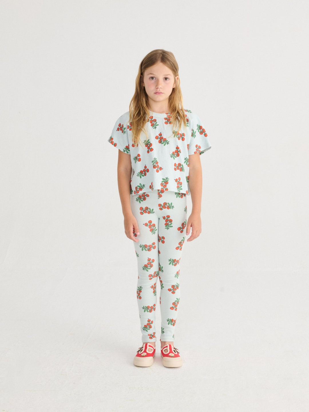 Juicy Tomatoes All Over Cropped T-shirt by Bobo Choses - Petite Belle