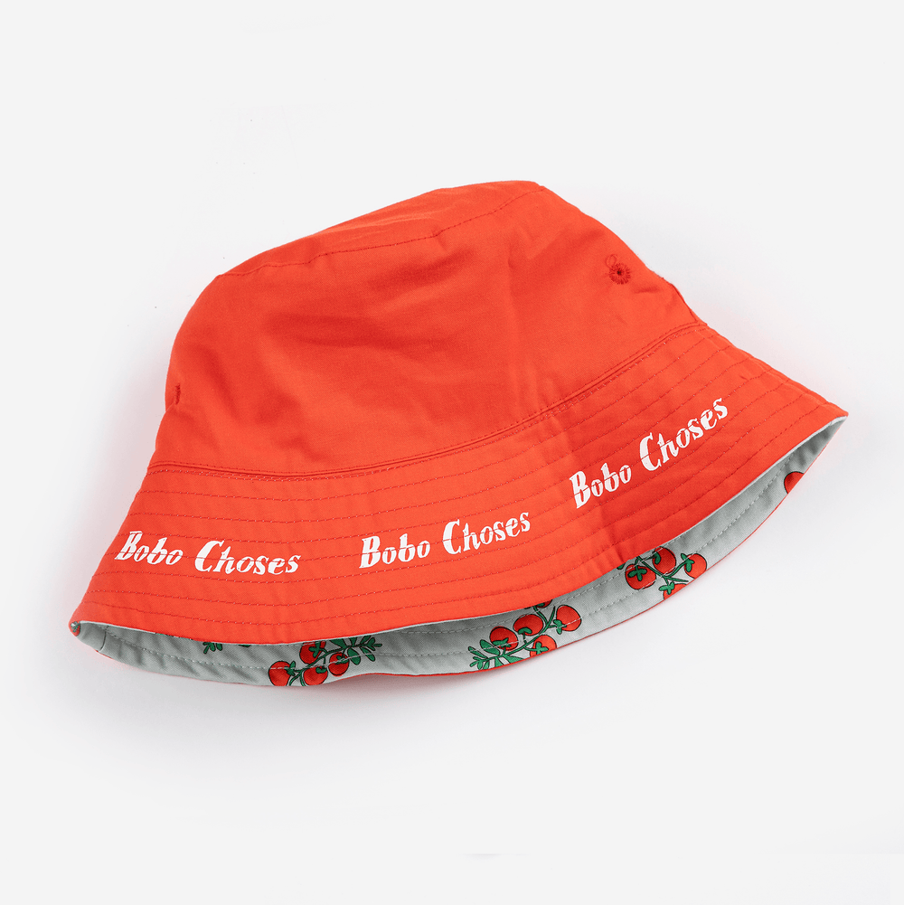 Juicy Tomatoes All Over Reversible Hat by Bobo Choses - Petite Belle